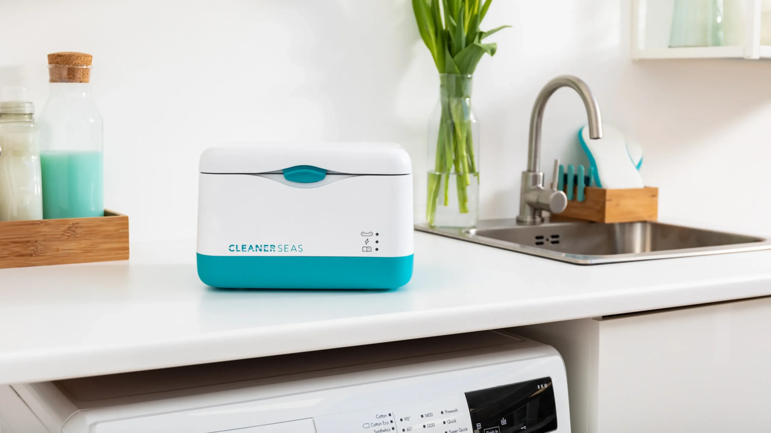 Indi Filter Above A Washing Machine